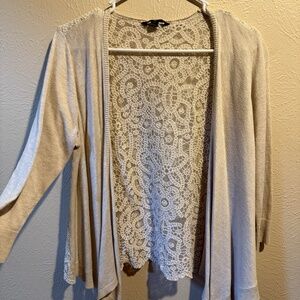 American Eagle Cardigan with crochet back